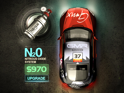 Tuning asphalt button car design game icon iphone light metal navigation night nitro speed texture top tuning ui
