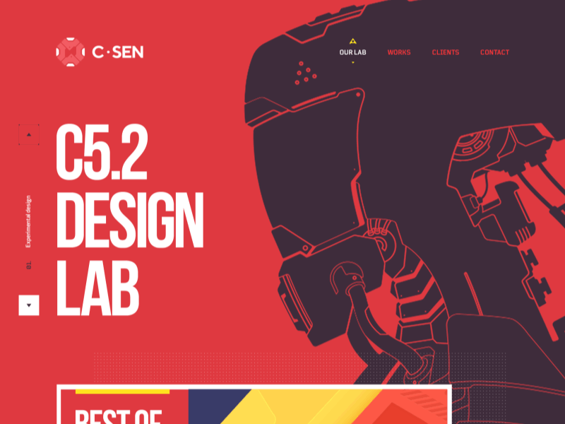 C / Sen Design Lab animation design flat grid portfolio typography web wireframe works