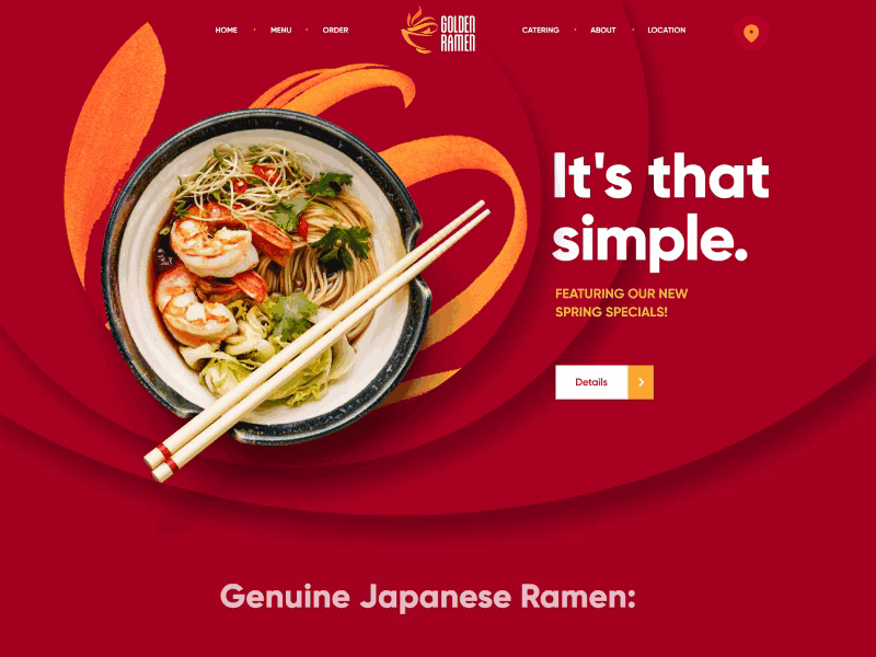 Golden Ramen / Web Site Design