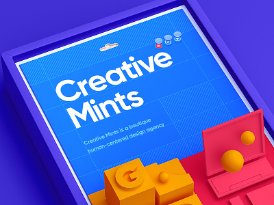Creative Mints / Web site 3d design flat font icon site typography web sponsored wireframe wix