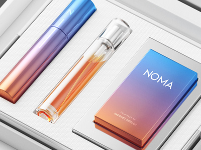 NOMA / Packaging design design flat 3d glass gradient logotype minimal packaging pattern texture transparent typography