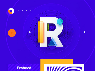 ARTA / Art Gallery 3d abstract art design flat grid site typography ui ux web