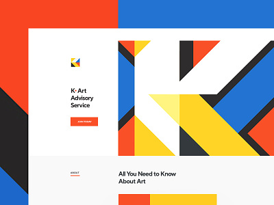 K Art / Advisory Service art content design flat gallery illustration logo logotype navigation site typogaphy web