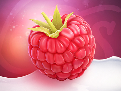 Raspberry color dating element fresh fruit icon light milk raspberry sketch typography web