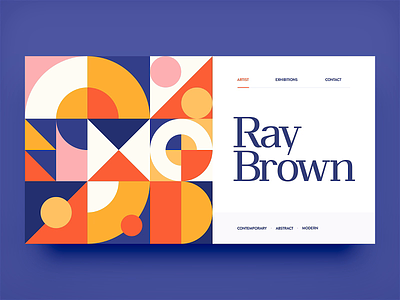 Ray Brown / Contemporary Abstract Art animation art design illustration navigation portfolio scroll slider swipe typography web
