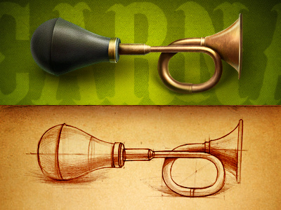 Antique horn