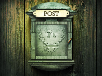 Post box bird box dark hawk icon illustration key mail metal old post retro rusty sketch vintage wood