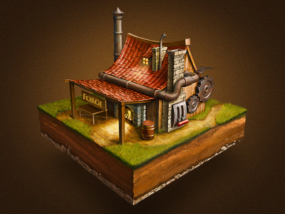 The Forge cute fire game grass house icon metal road rusty scratch small stone texures tile tiny window wood