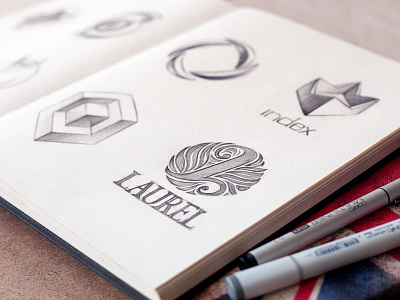 Logos 2012 2012 art book branding cube graphic leaf letter line logotype pencil portfolio sketch symbol typography