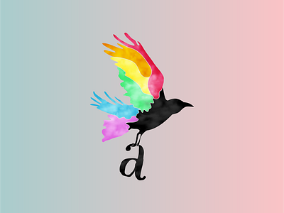 colorful logo bird for antagonist company branding colorful design graphic design illustration logo vector