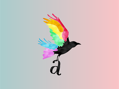 colorful logo bird for antagonist company