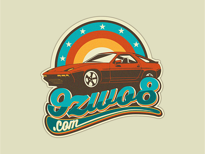 Vintage Retro logo for 9zwo8 company