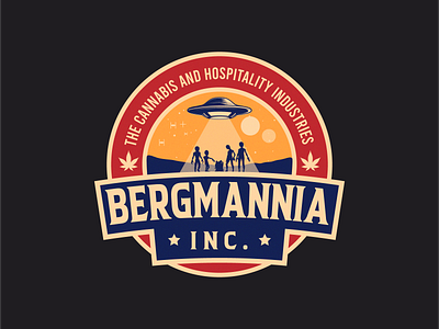 retro 50's logo for bermannia the cannabis america branding design graphic design illustration logo ui ux vector
