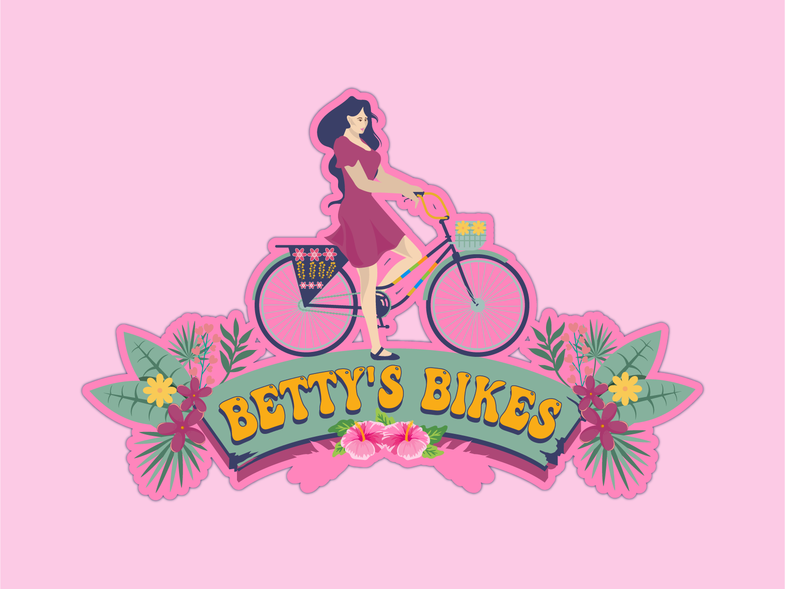 vintage retro betty bikes logos by Naufal RA on Dribbble