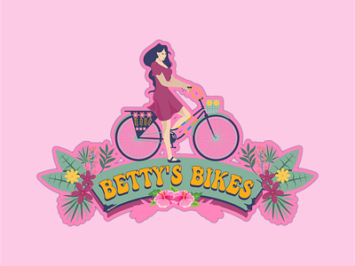 vintage retro betty bikes logos