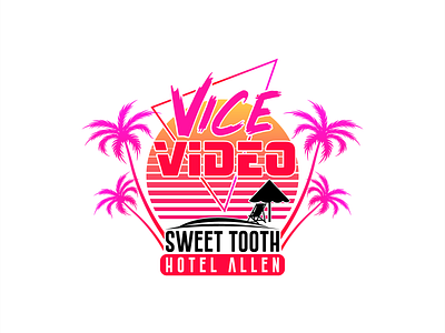 simple retro logo for vice video sweet tooth hotel allen