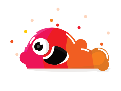 Bubble Monster Icon ambiguous bubble monster bubbles cute icon monster orange pink red shiny smooth