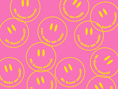 Smile badge design happy illustration lockup smile spanish sticker type typography