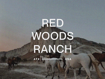 Red Woods Ranch austin branding cowboy lockup logo ranch texas texture type typography vintage western