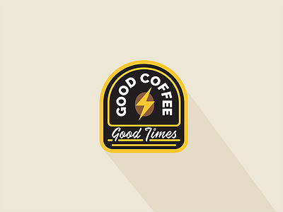 Good Coffee badge coffee energy good coffee good times sticker sticker badge