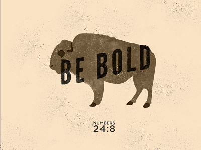 Be Bold bible buffalo numbers rustic spiritual