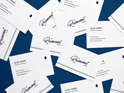 Business Cards brand business card business card mockup identity logo rain raindrop script type