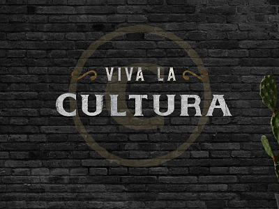 Cultura mural branding brick wall logo mexican mockup mural restaurant rustic type