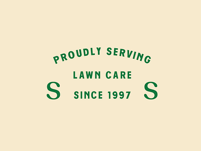Stevenson Landscape mark 1997 branding established lawncare lockup secondary mark type typography