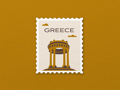 Greece - Weekly Warmup #10 architecture columns design greece illustration stamp texture vector weeklywarmup