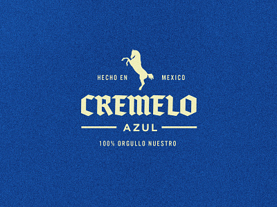 Cremelo Azul Lockup branding design illustration lockup logo mockup sticker texture type typography