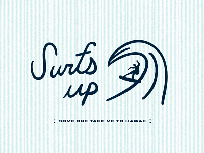 Surf's Up branding design illustration lockup procreate surf typography vector water waves