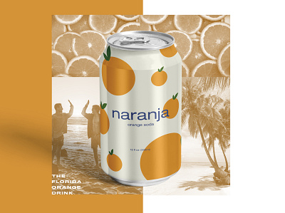 Naranja - Orange Soda beach branding florida illustration lockup logo mockup orange soda vector