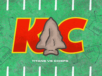 Chiefs arrowhead chiefs football grass illustration kansas kansas city plays typography