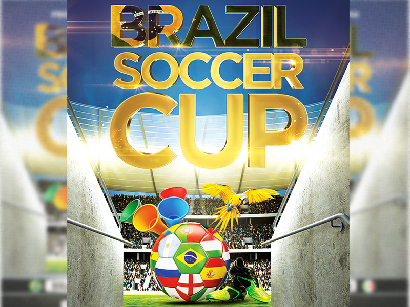Brazil Soccer Cup Ad by grandelelo on Dribbble