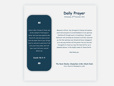 Daily Prayer Design