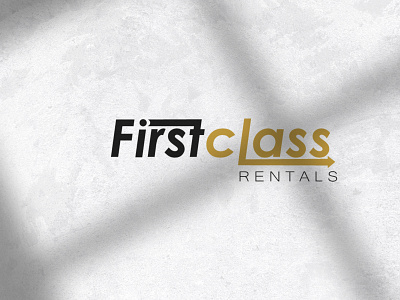 FIRST CLASS RENTALS car rents graphic design logo