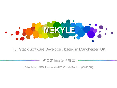 MeKyle HomePage colourful developer minimal