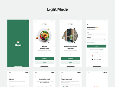 Kufa Food 3d animation app branding design ui ux