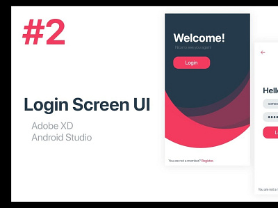 Login Screen UI 3d animation app branding design ui ux
