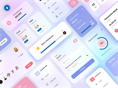 App Elements 3d animation app design ui ux