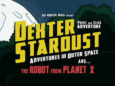Dexter Stardust Logo adventure game illustration indie logo pointandclick scifi