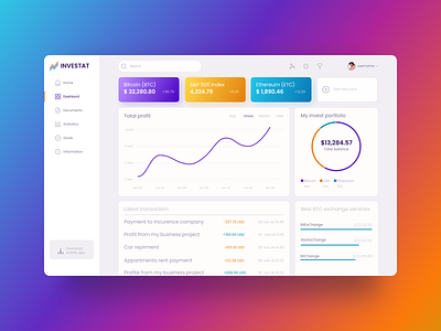 Analytics first page design graphic design ui ux