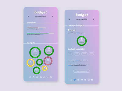 Mobile budget calculator for DailyUI 004 app budget budgeting calculator dailyui dailyui004 design finance graphic design interface mobile responsive ui user user interface ux vector