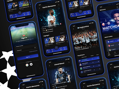 Live Football - Mobile App - UI Design app football football app football mobile app live football mobile app design ui