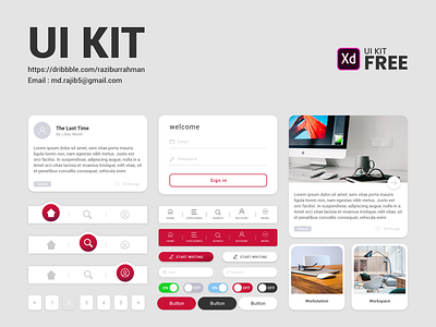 UI KIT adobe adobe xd photoshop ui ux adobexd xd design