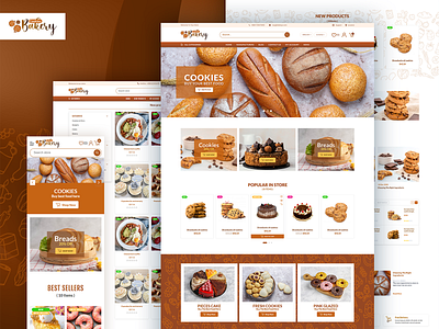Bakery Theme cookies cookiesbakery css html template themes uidesign
