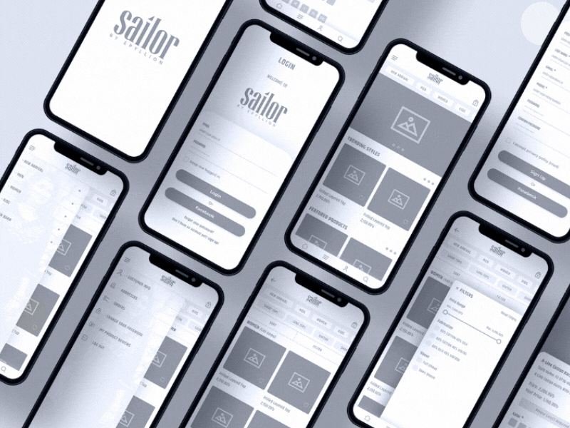 Apps Wire-frame UI animation branding logo ui wireframe