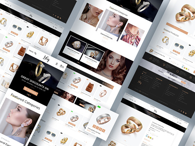Jewellery eCommerce themes animation branding graphic design theme ui web design web designs