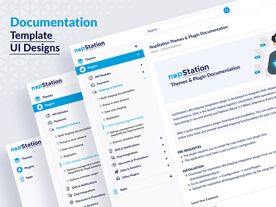 Documentation Template UI designs by Razibur Rahman on Dribbble