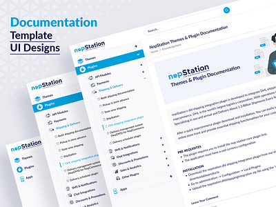 Documentation Template UI designs documentation template ui designs web design website design
